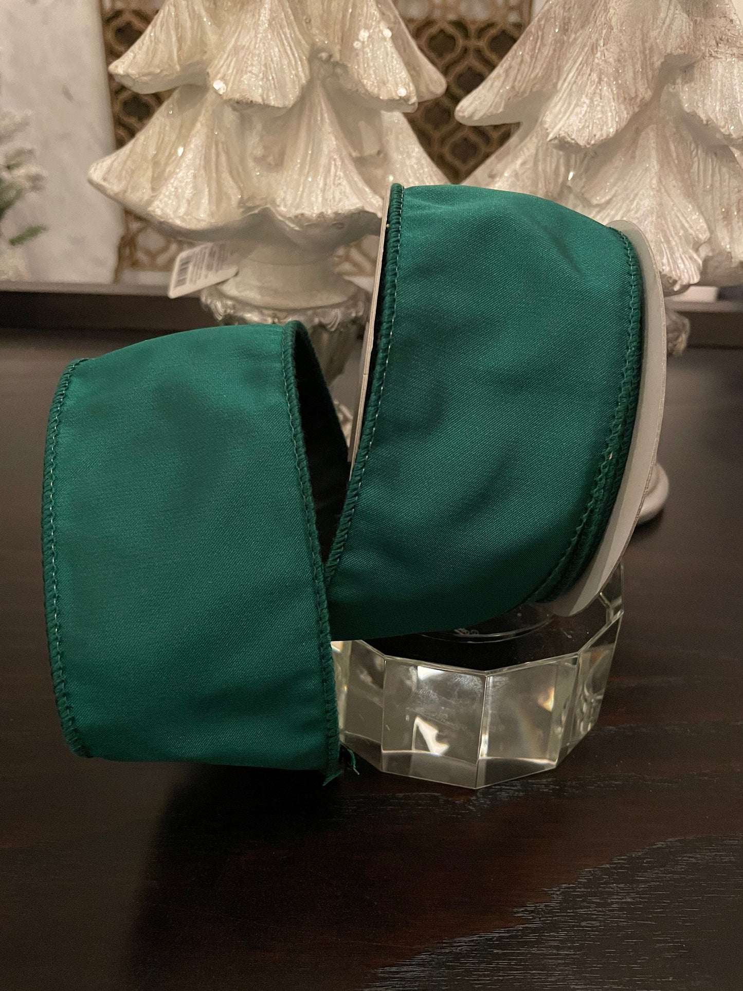 2.5” x 10 yards green wired ribbon*