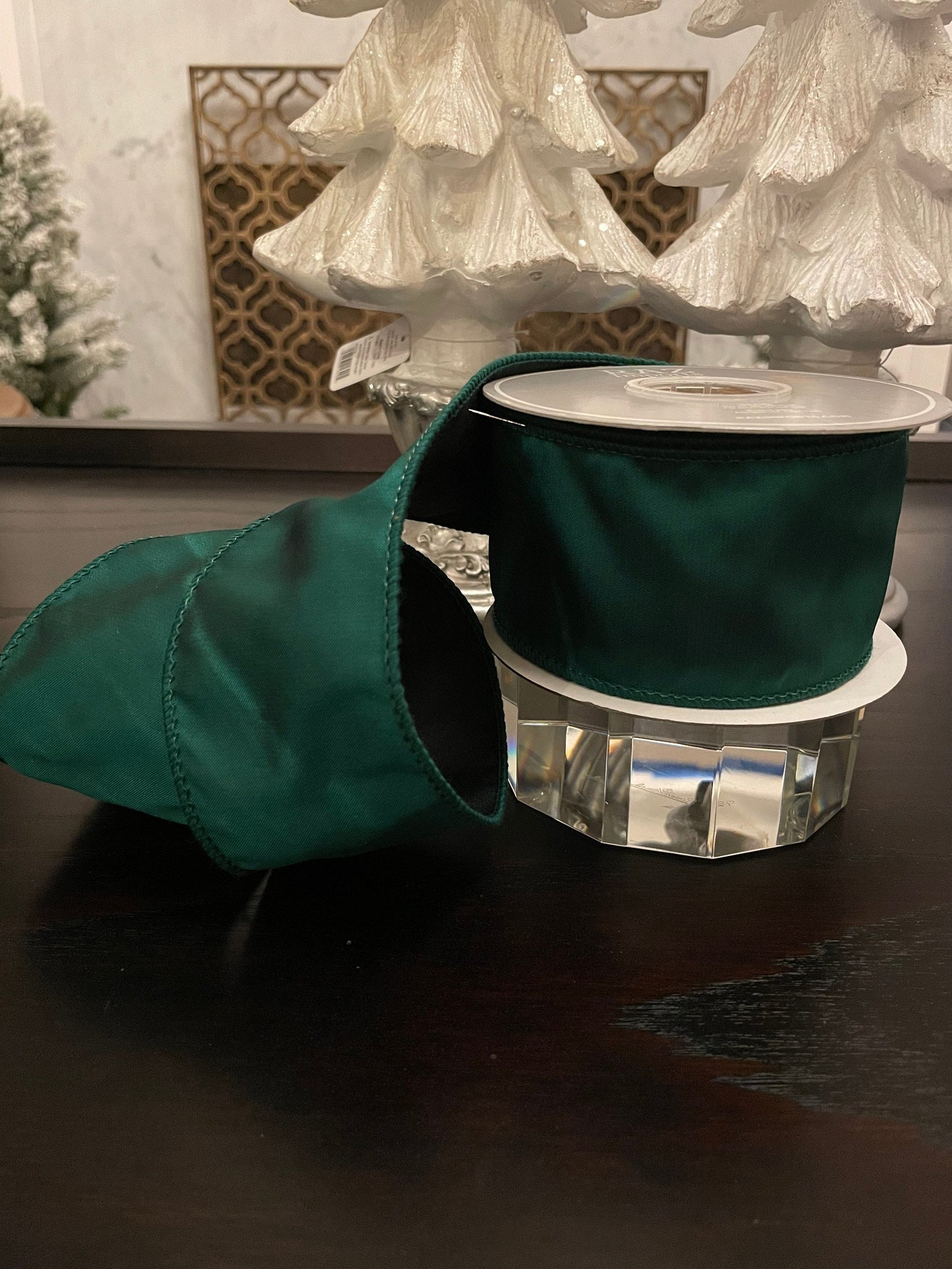 2.5” x 10 yards green wired ribbon*