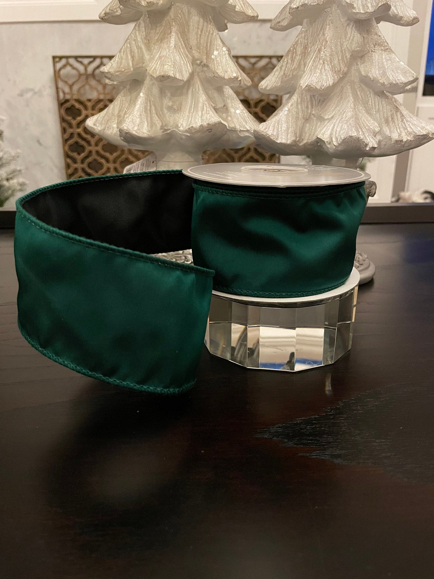 2.5” x 10 yards green wired ribbon*