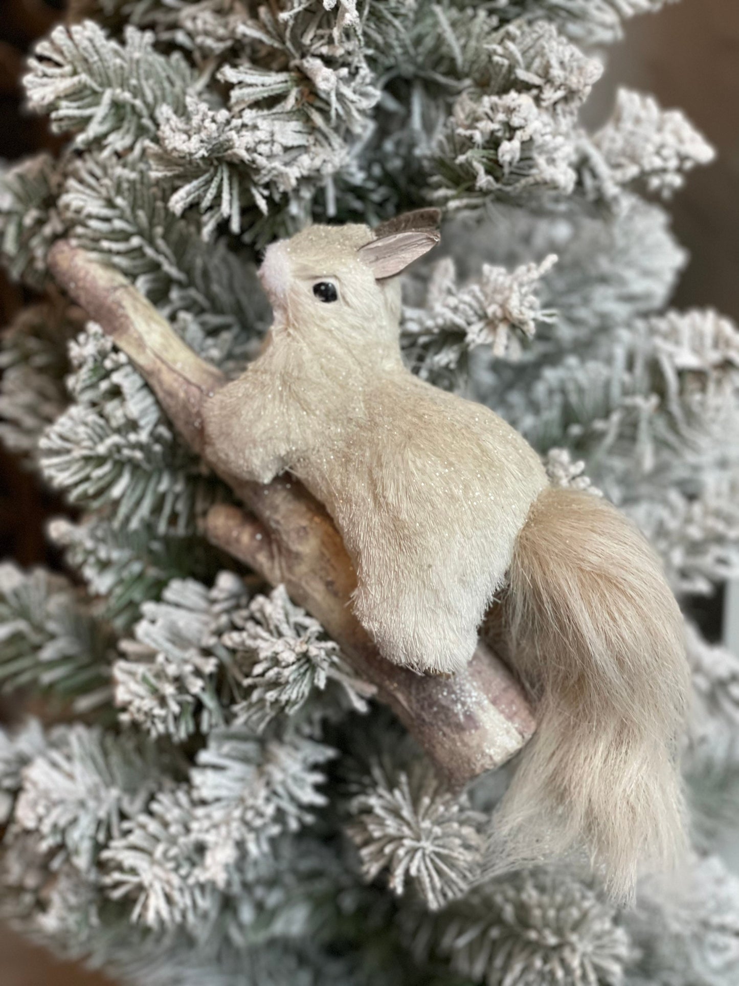 10” squirrel on a branch ornament.
