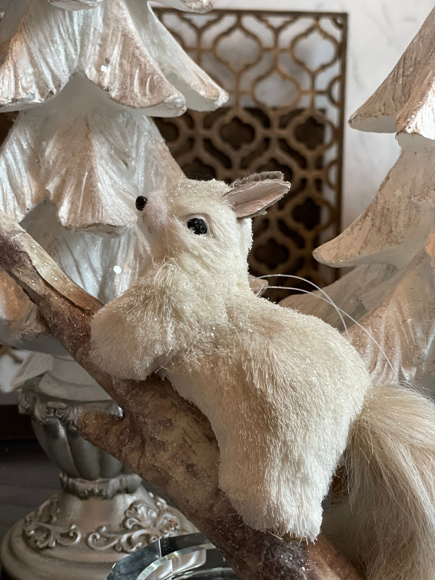 10” squirrel on a branch ornament.