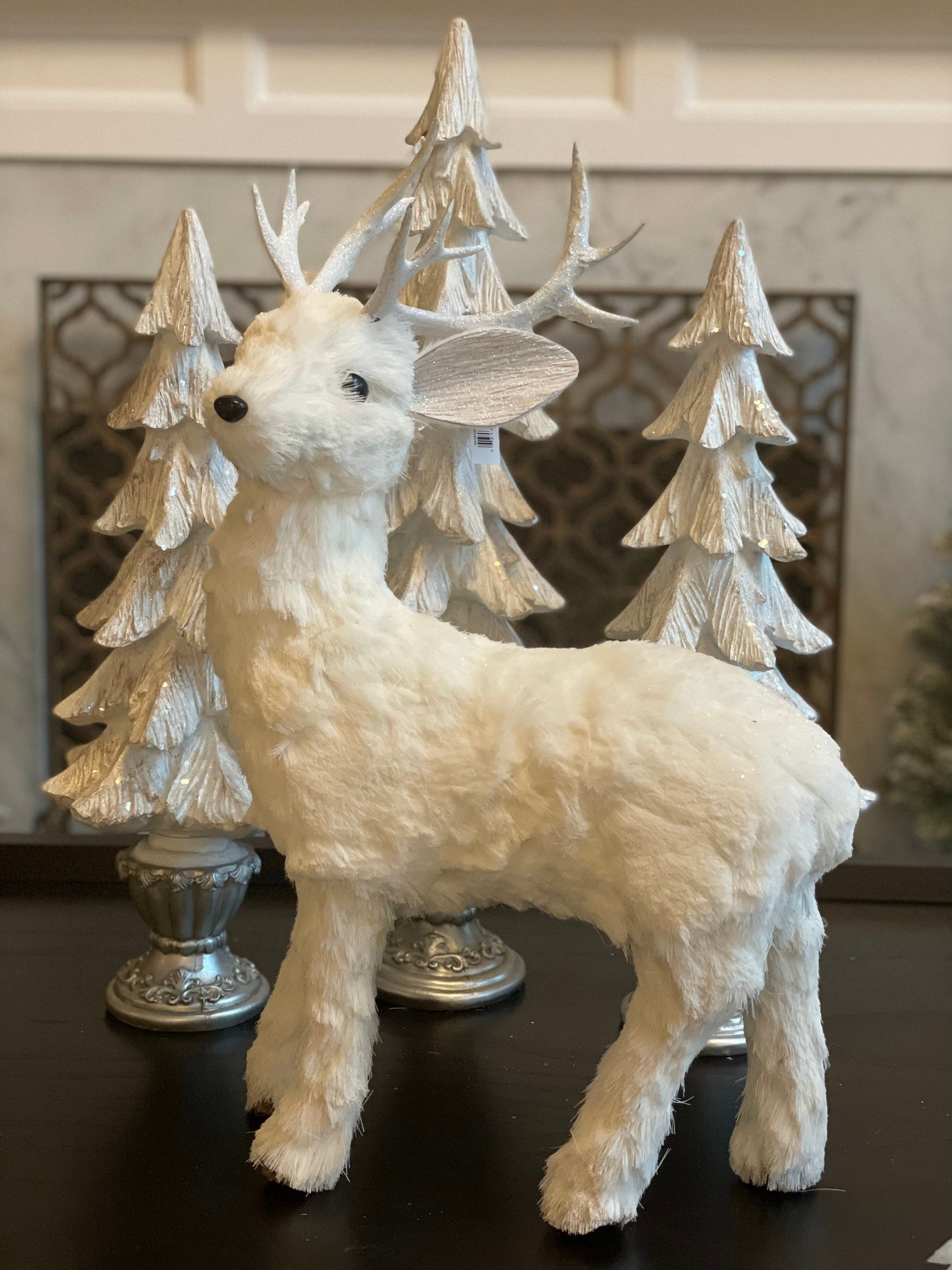 21.5 inch Deer standing tabletop ornament. Christmas.