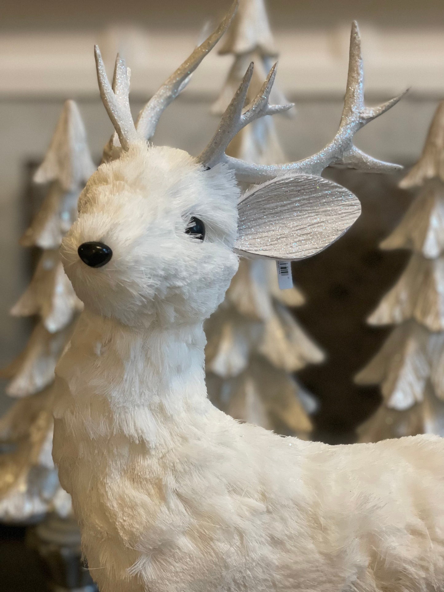 21.5 inch Deer standing tabletop ornament. Christmas.