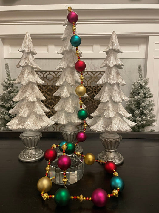 5 ft winterluxe ball multicolor garland. Christmas. Party. Candy.