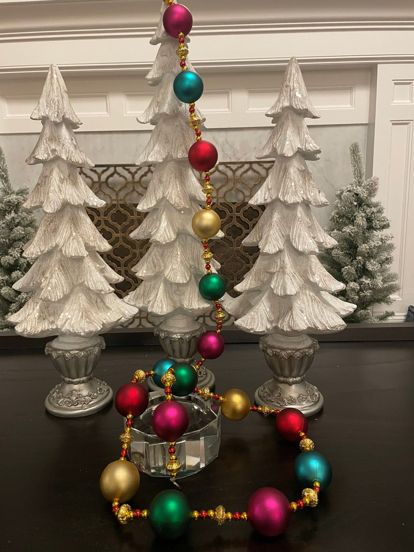 5 ft winterluxe ball multicolor garland. Christmas. Party. Candy.