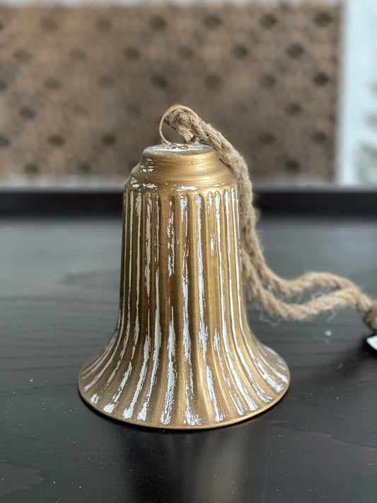 7.5” bell ornament. Iron.