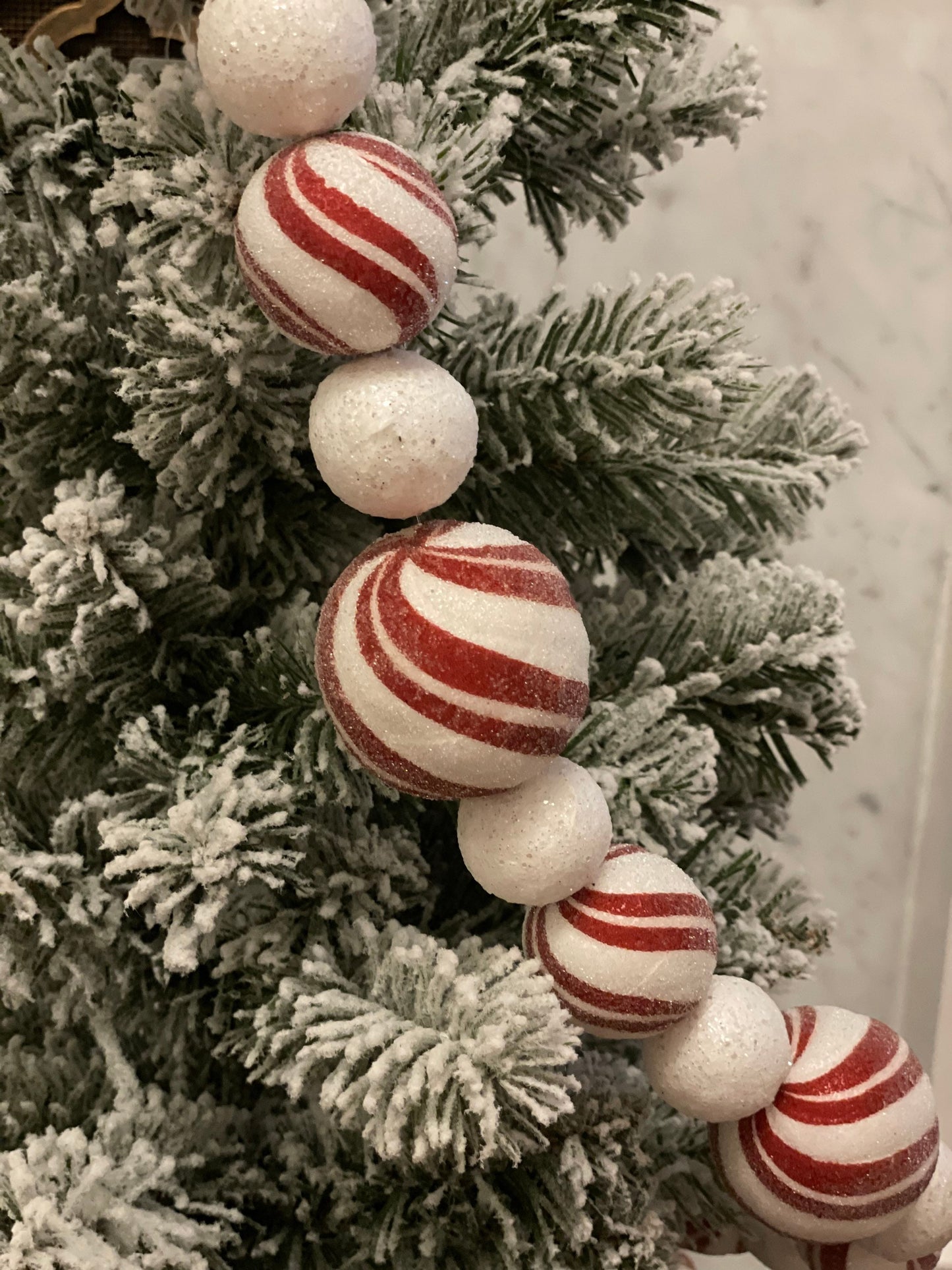4’ Peppermint candy garland*