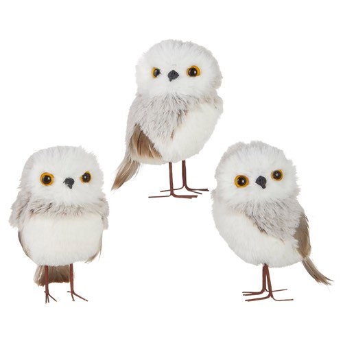 4.75” Owl ornament. Set of 3.*