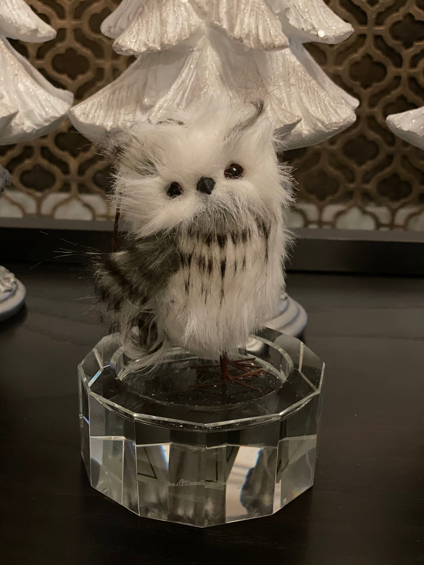 5.5” Guinness feather Owl ornament. Set of two.