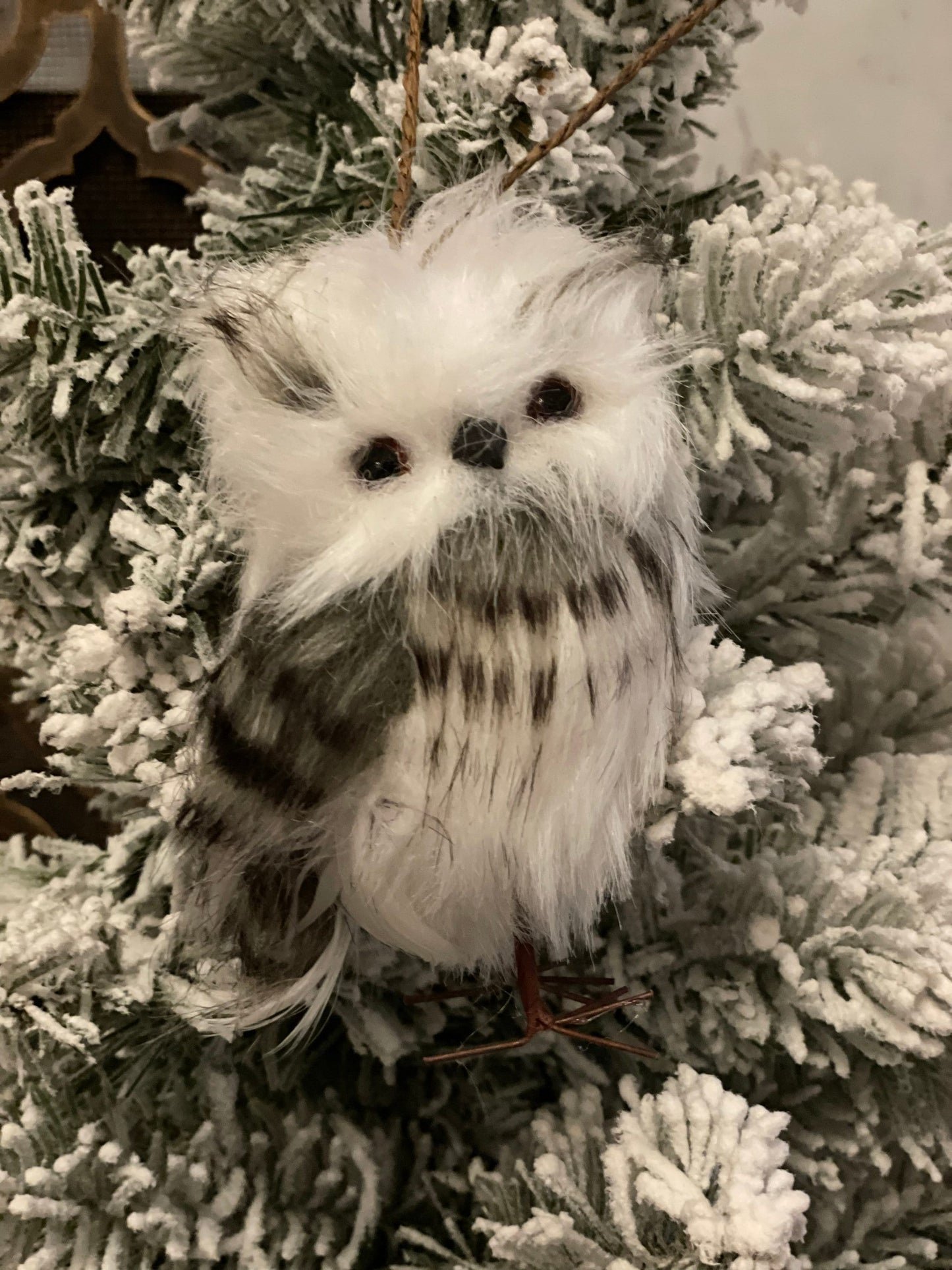 5.5” Guinness feather Owl ornament. Set of two.