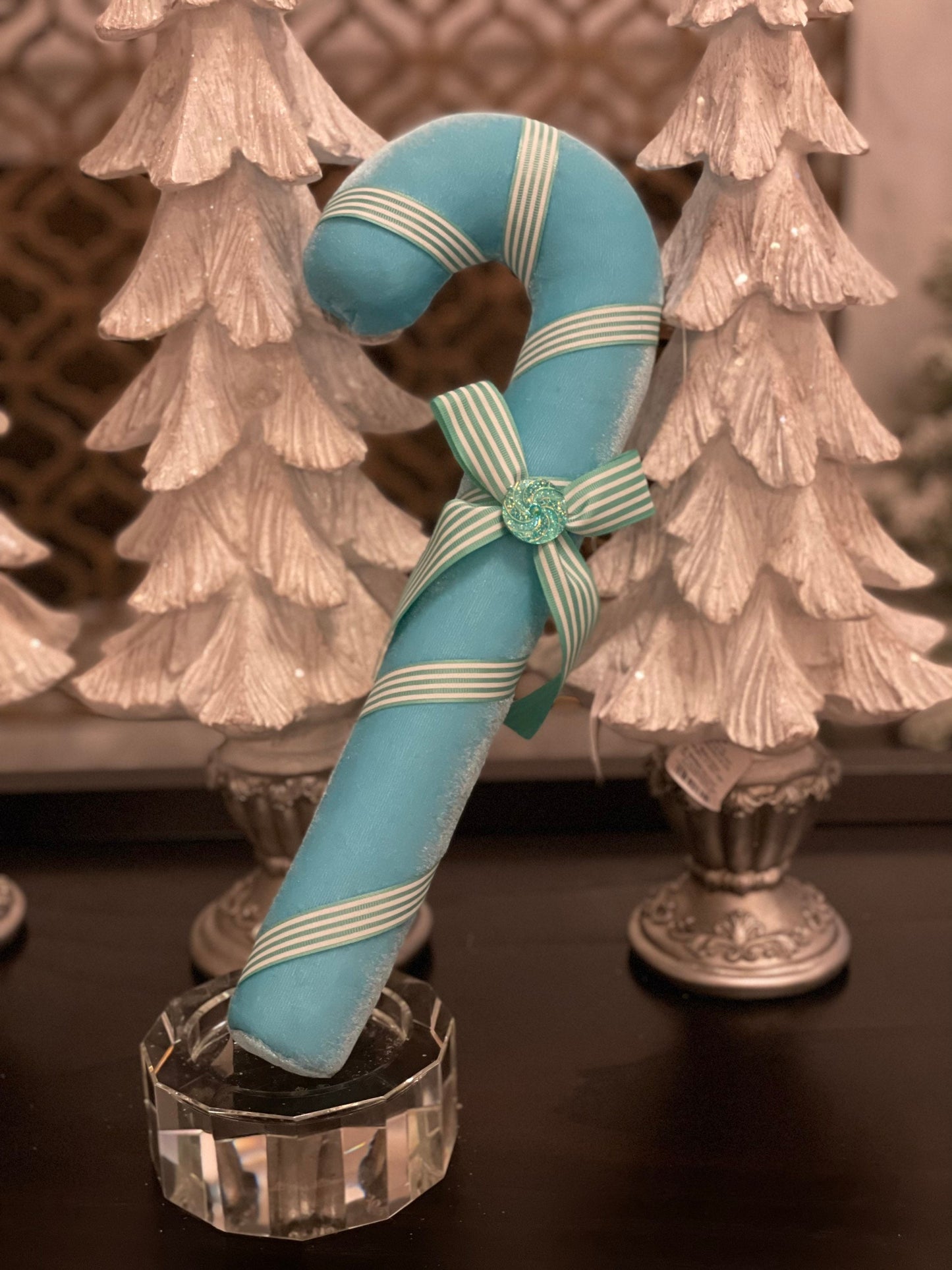 14" Candycane blue. Christmas. Candy theme.*