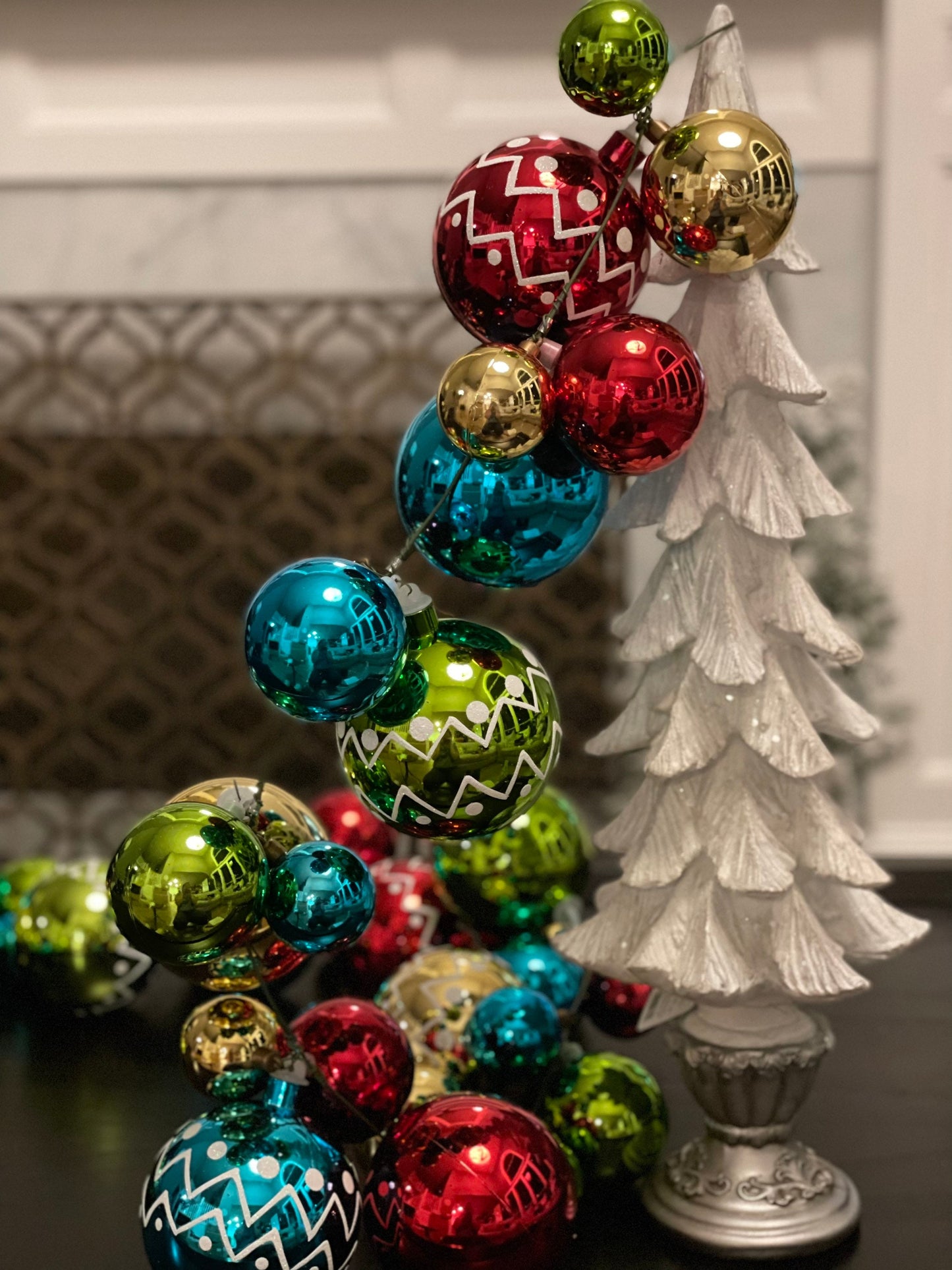 6 ft ball multicolor garland. Candy theme. Christmas. Party.*