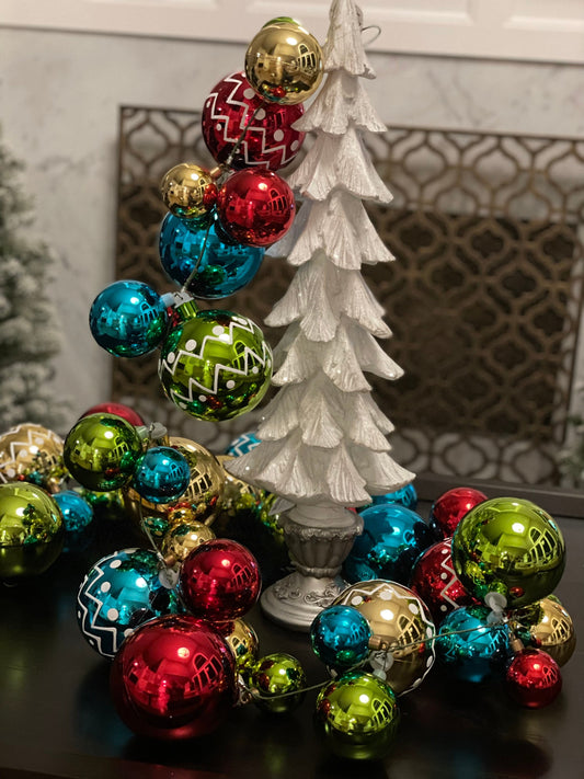 6 ft ball multicolor garland. Candy theme. Christmas. Party.*