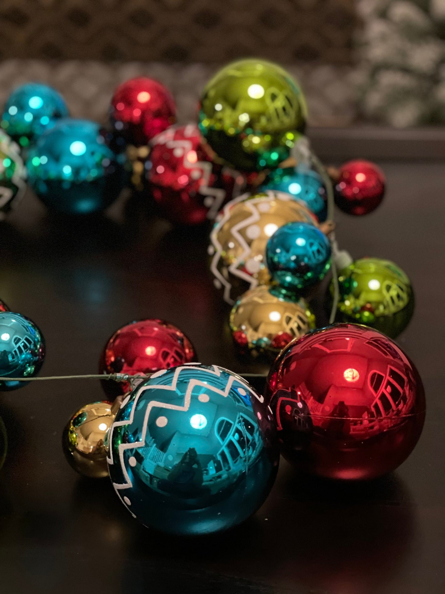 6 ft ball multicolor garland. Candy theme. Christmas. Party.*