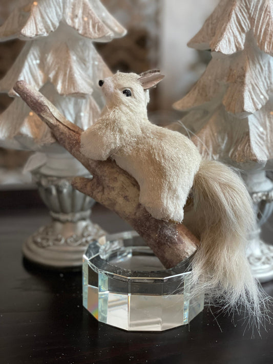 10” squirrel on a branch ornament.