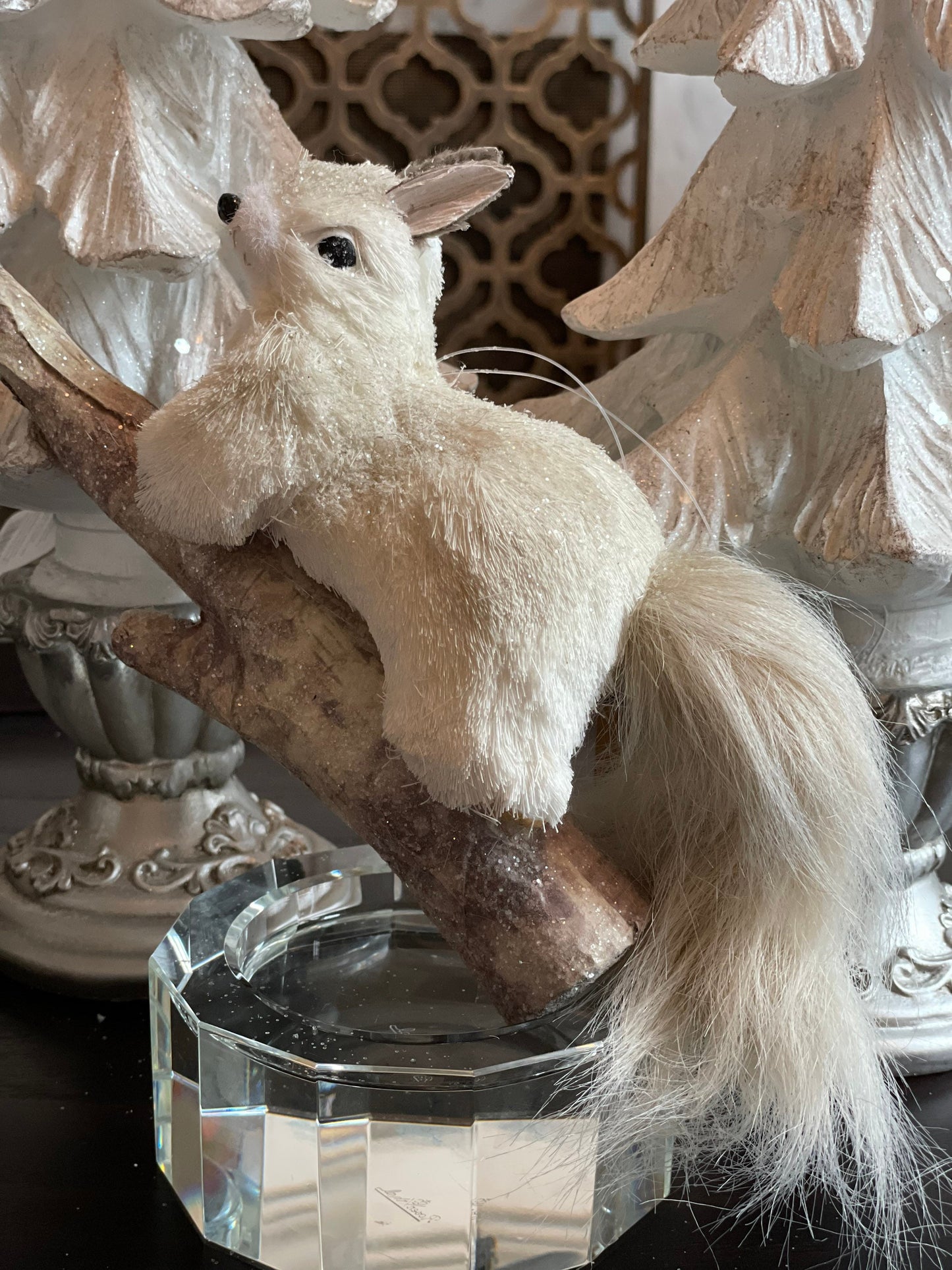 10” squirrel on a branch ornament.