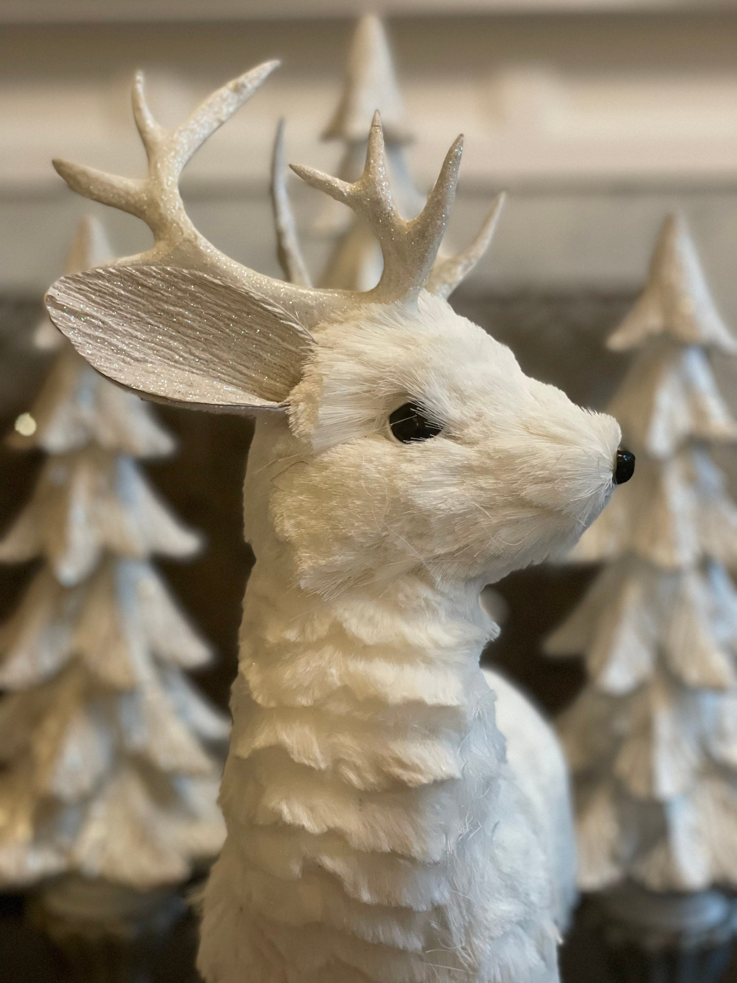 21.5 inch Deer standing tabletop ornament. Christmas.
