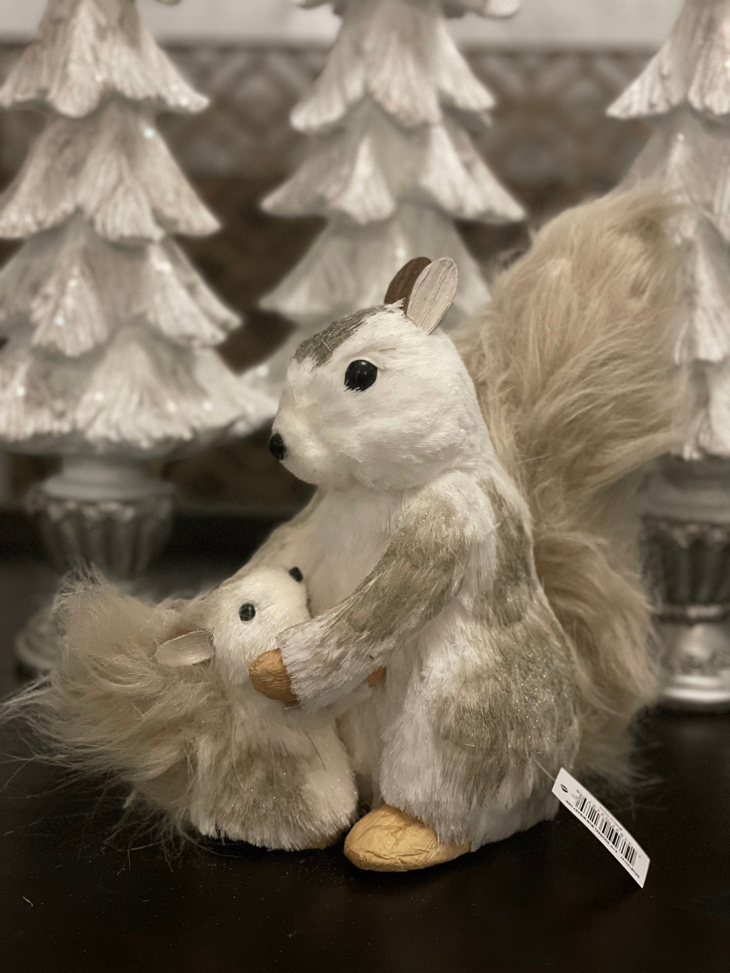 9.75” squirrel with baby ornament.