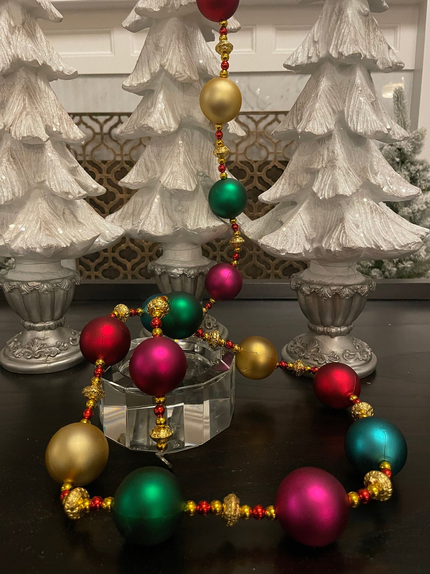 5 ft winterluxe ball multicolor garland. Christmas. Party. Candy.