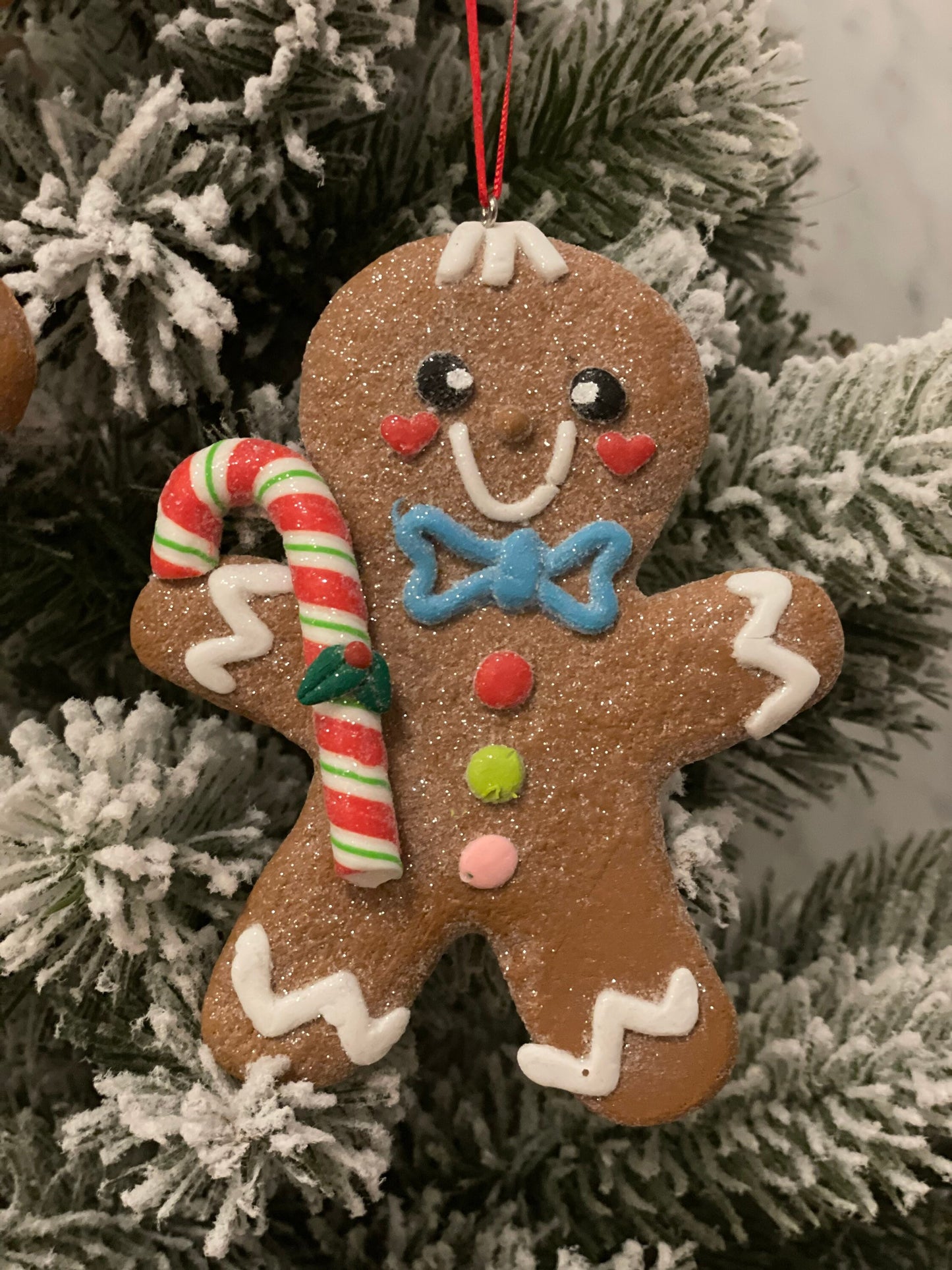 5” gingerbread man ornament. candy Christmas. Set of 3.*