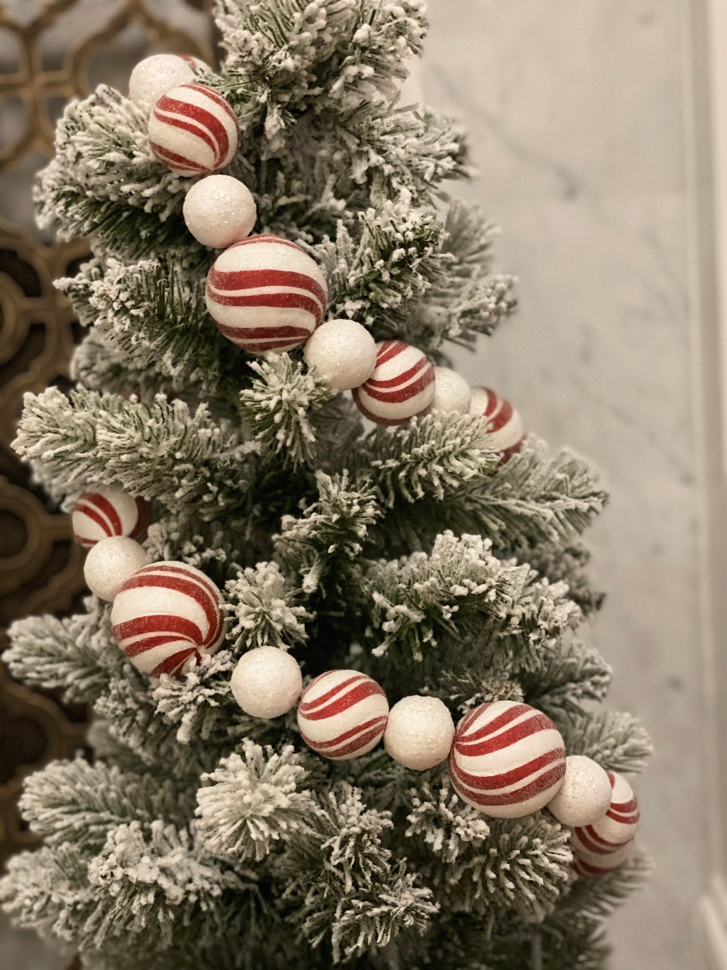4’ Peppermint candy garland*