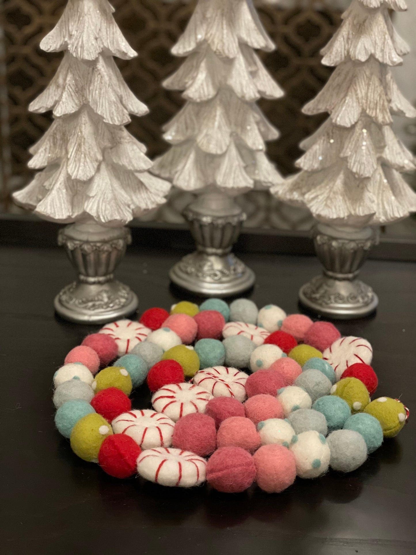 7 ft Candies, peppermint and gum garland, multi color.