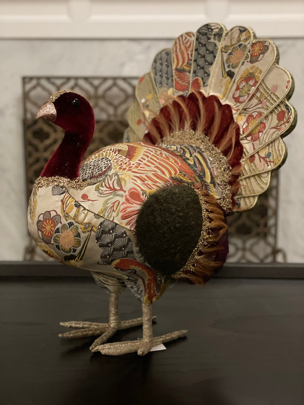 Jeweled Turkey 22”h x 17”w. Thanksgiving decor