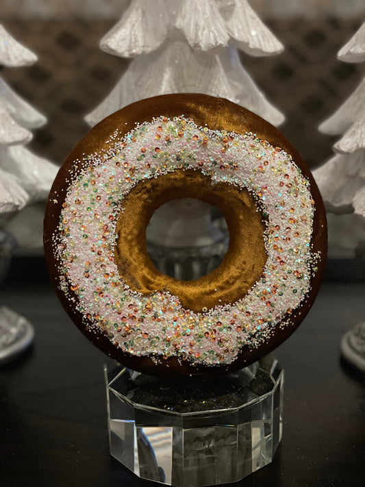 7” Candy white donut ornament*