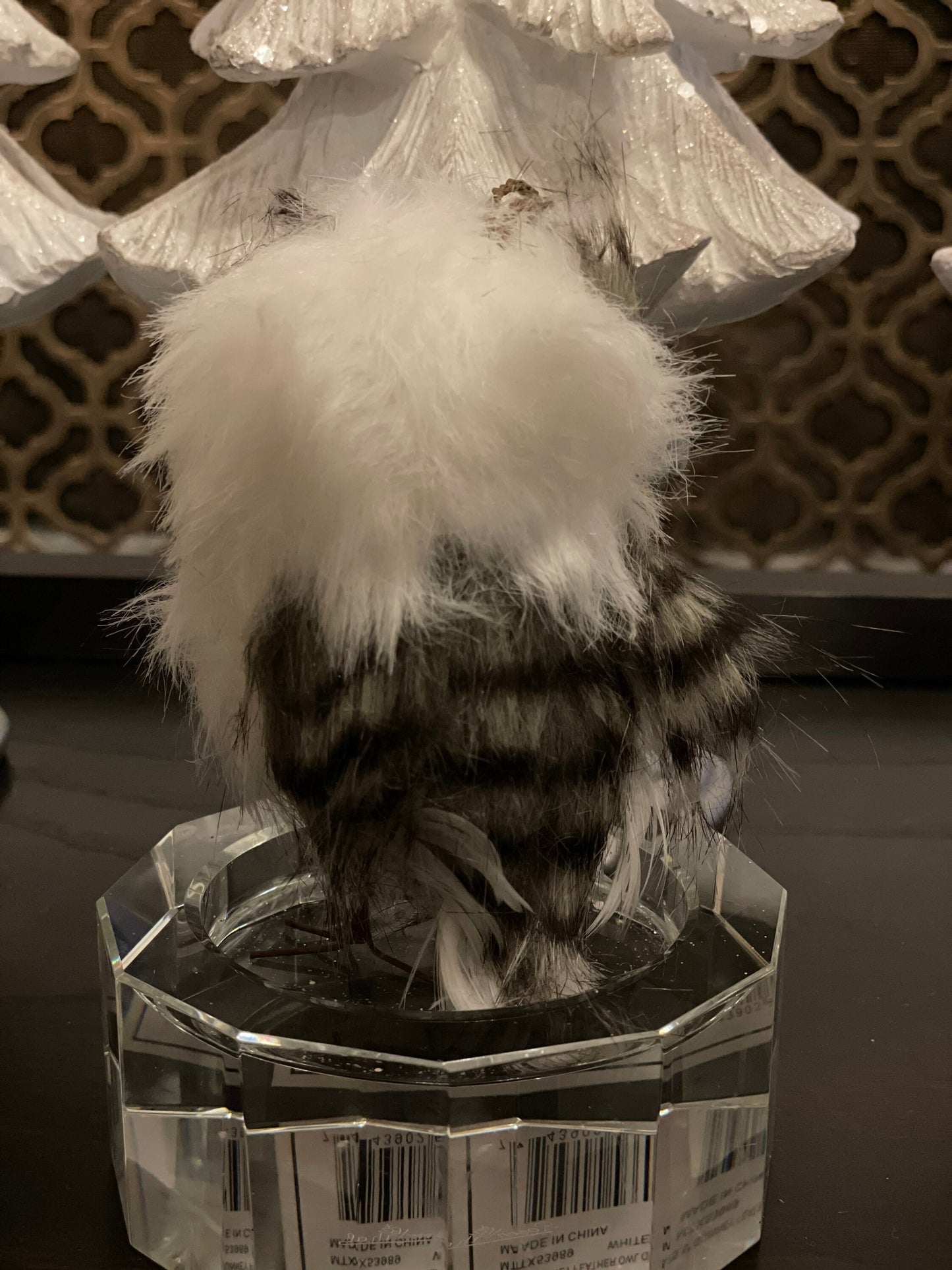 5.5” Guinness feather Owl ornament. Set of two.