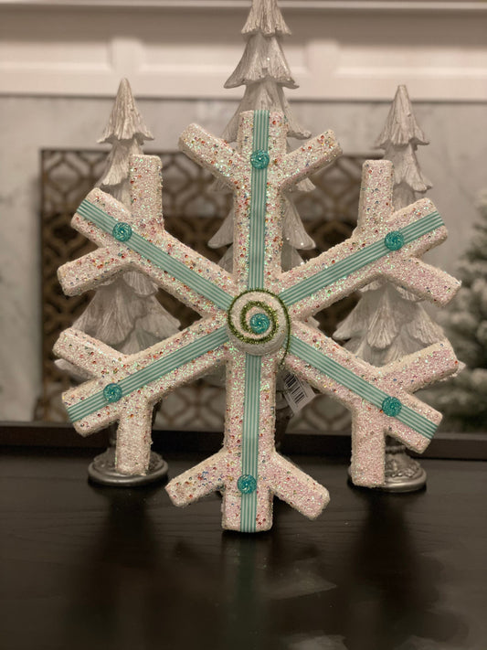 18” Candy sprinkles snowflake ornament.