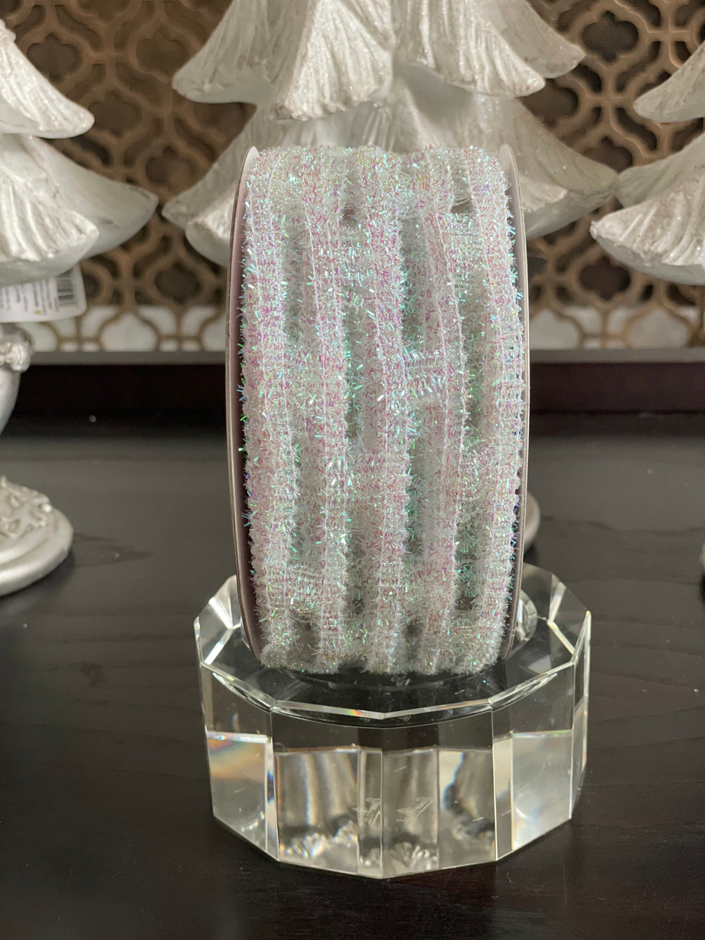 Designer chic iridescent ribbon 2.5”x 10 yards. Wired.*