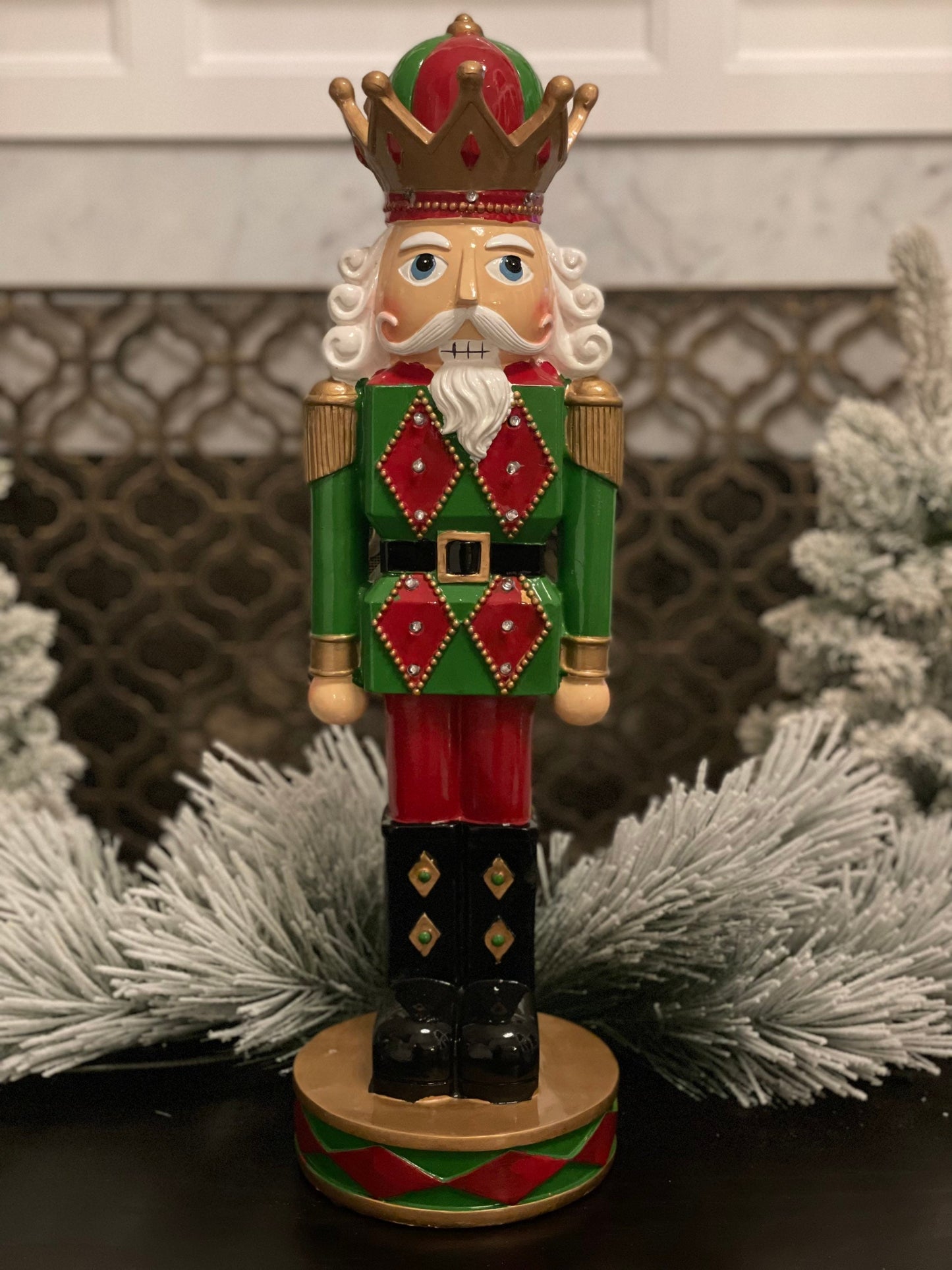 24” Nutcracker resin led royal nutcracker.