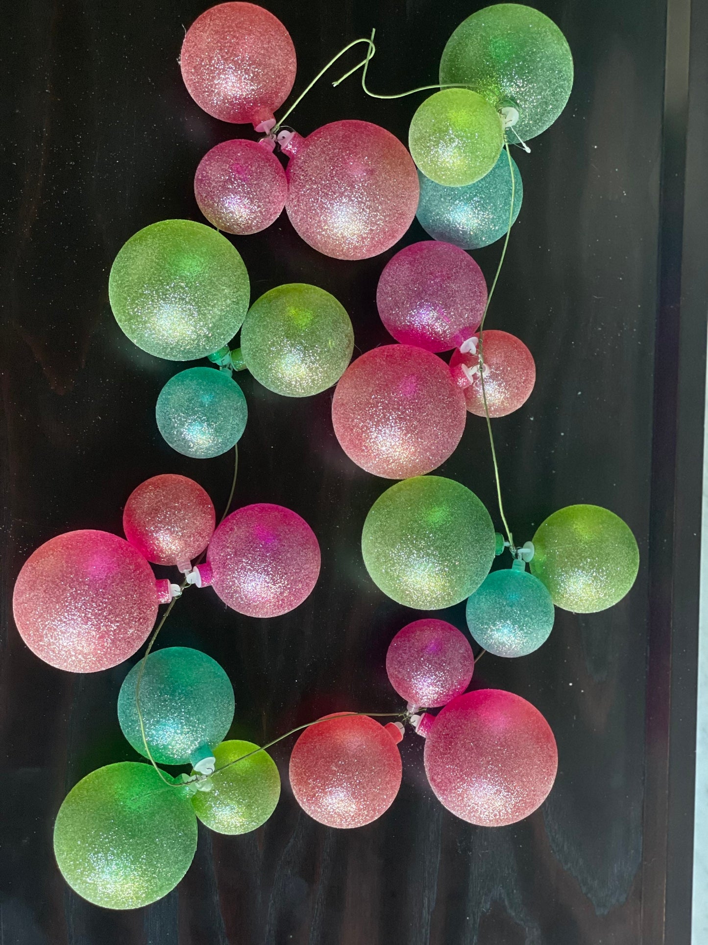 6 ft ball multicolor ball garland. Pastel color garland. Sugared garland. Candy theme. Christmas. Party.