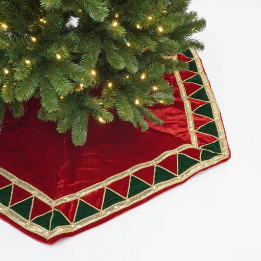72” Nutcracker tree skirt red and green