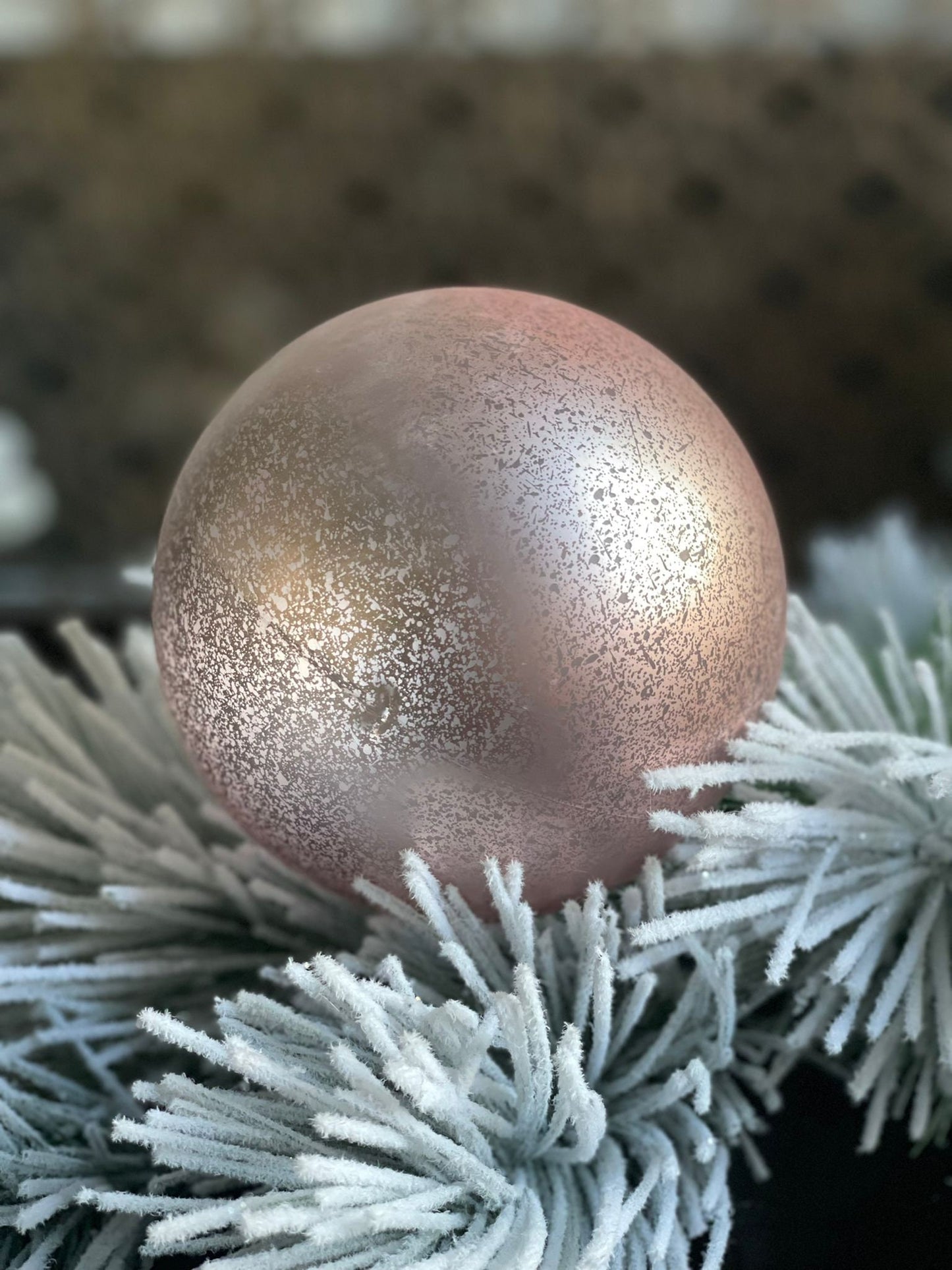 SET of 2. 140mm vp matt mercury ball ornament box.*