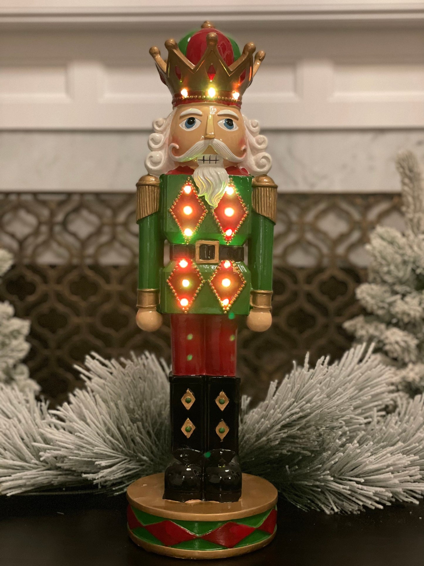 24” Nutcracker resin led royal nutcracker.