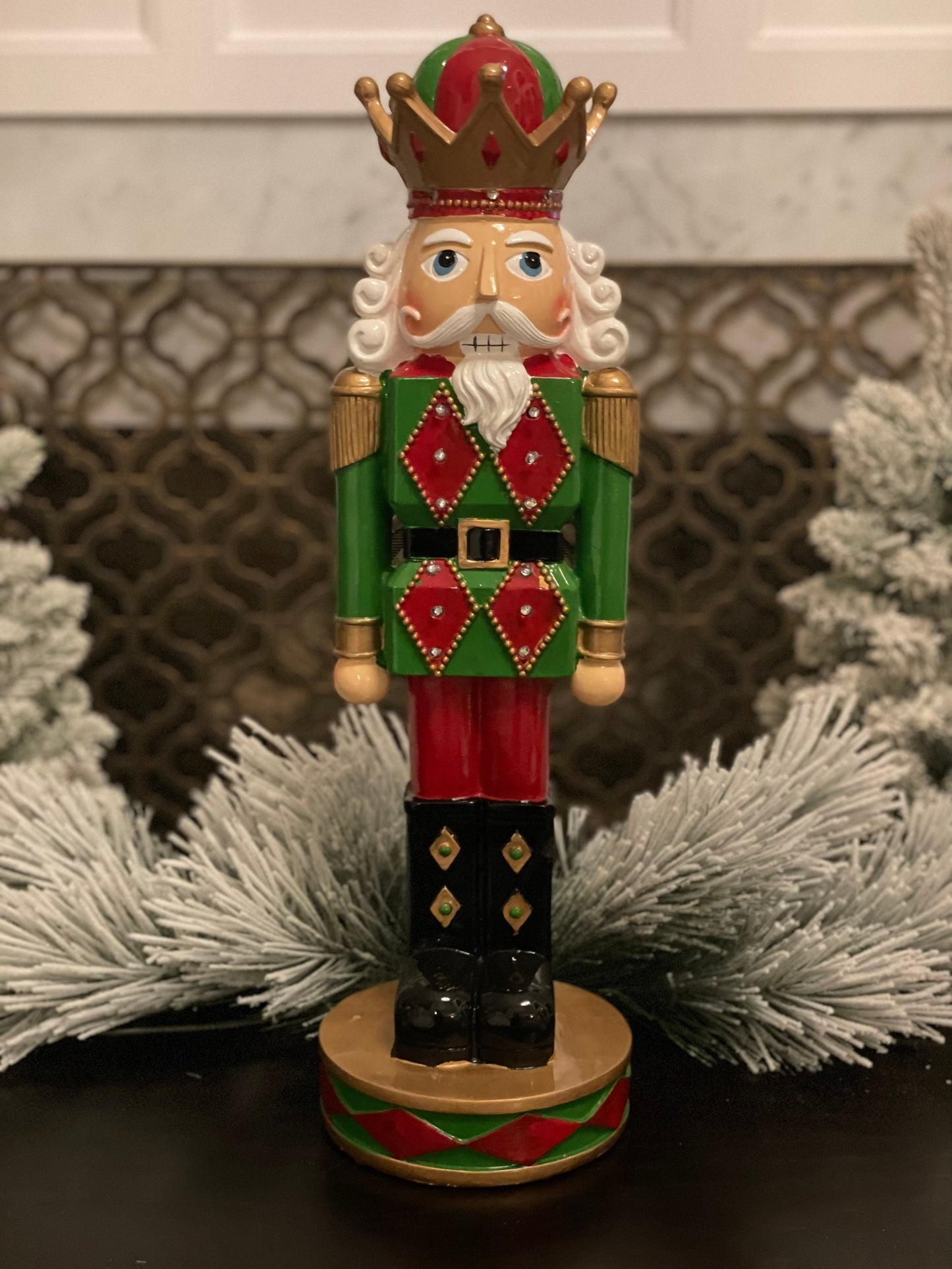 24” Nutcracker resin led royal nutcracker.