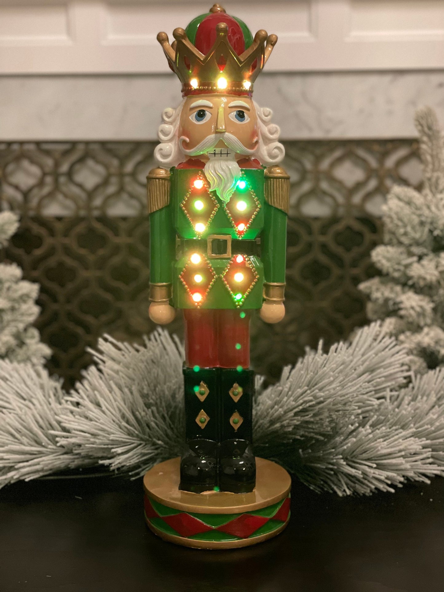 24” Nutcracker resin led royal nutcracker.