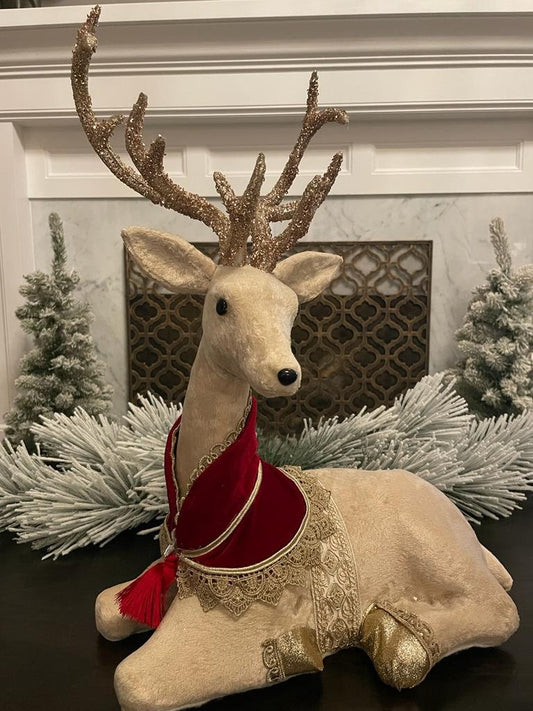 21" Santa's Reindeer Sitting