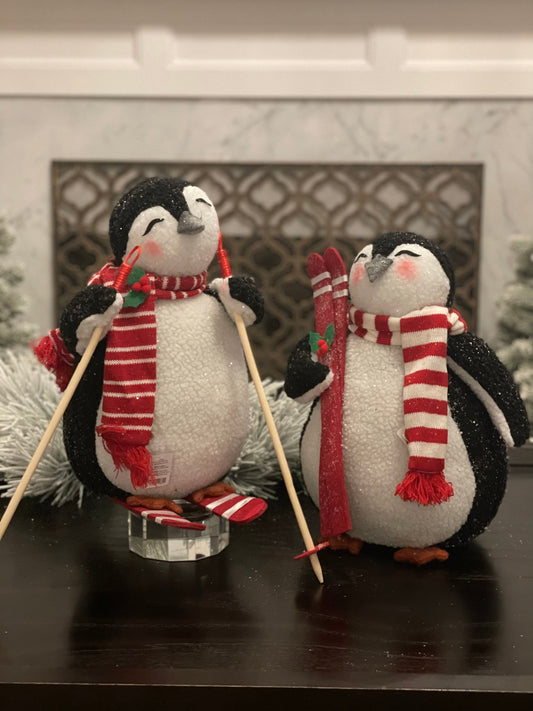 15.75" Skiing penguin set of 2.