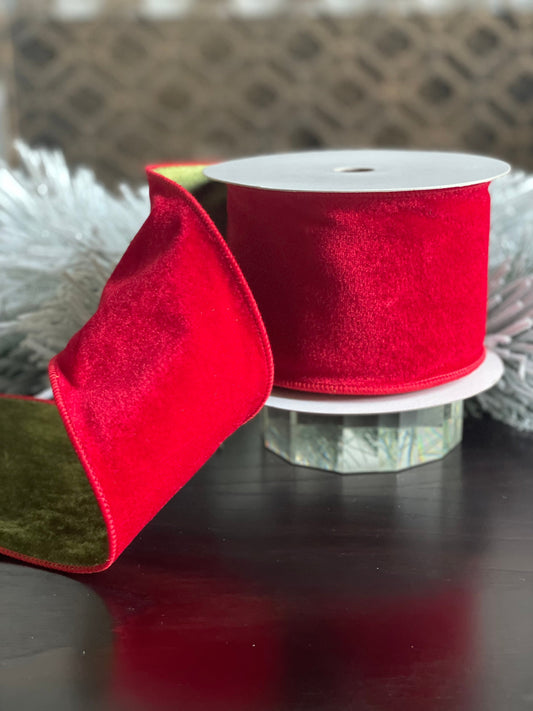 4"x 10 yard double velvet back wired ribbon*