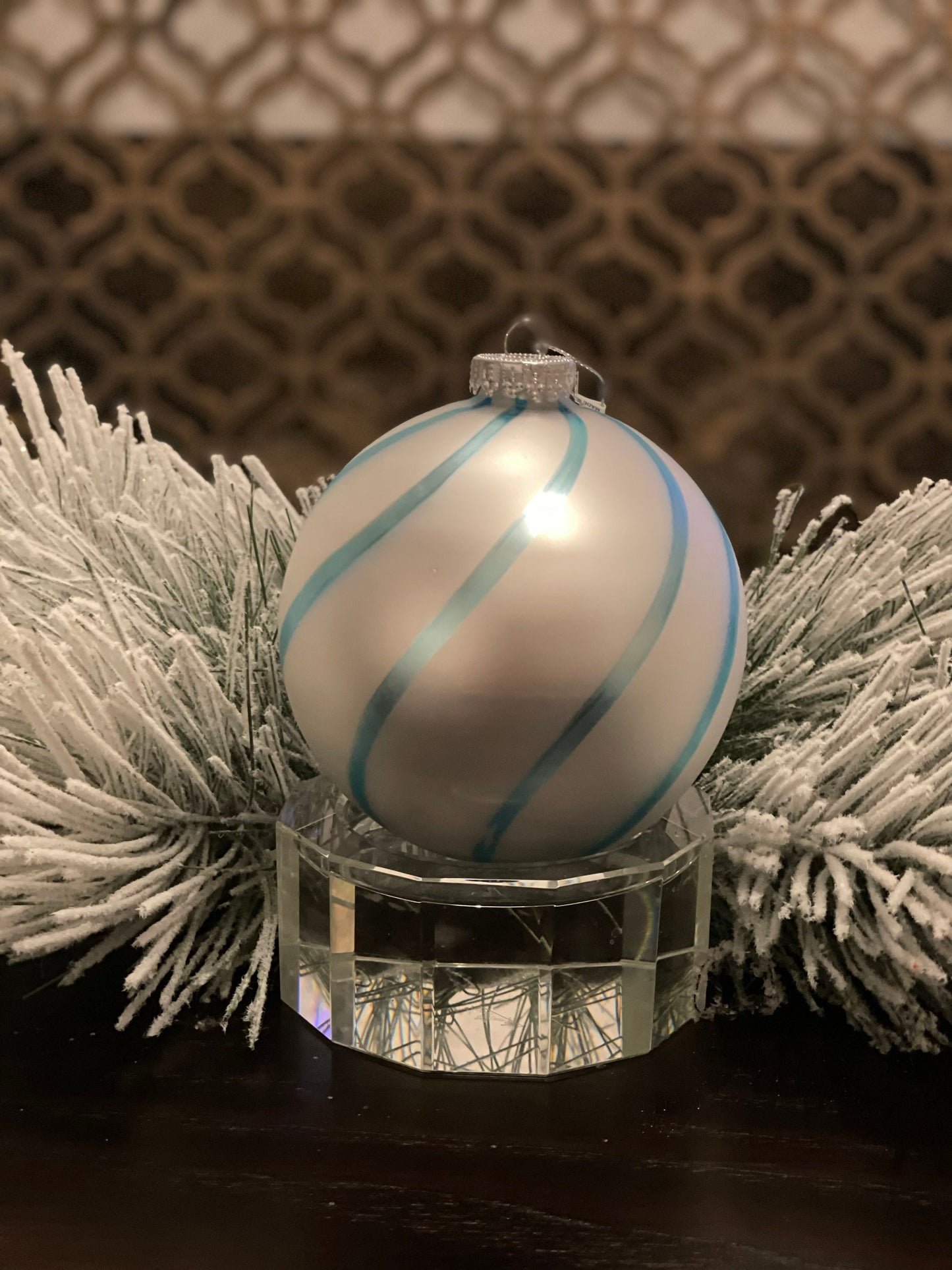 5" Merry Christmas glass ball ornament.
