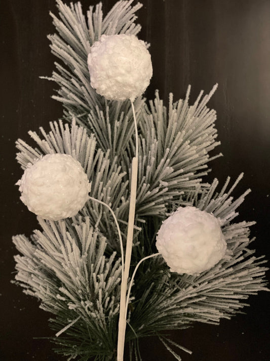 27" frosted snowball spray*