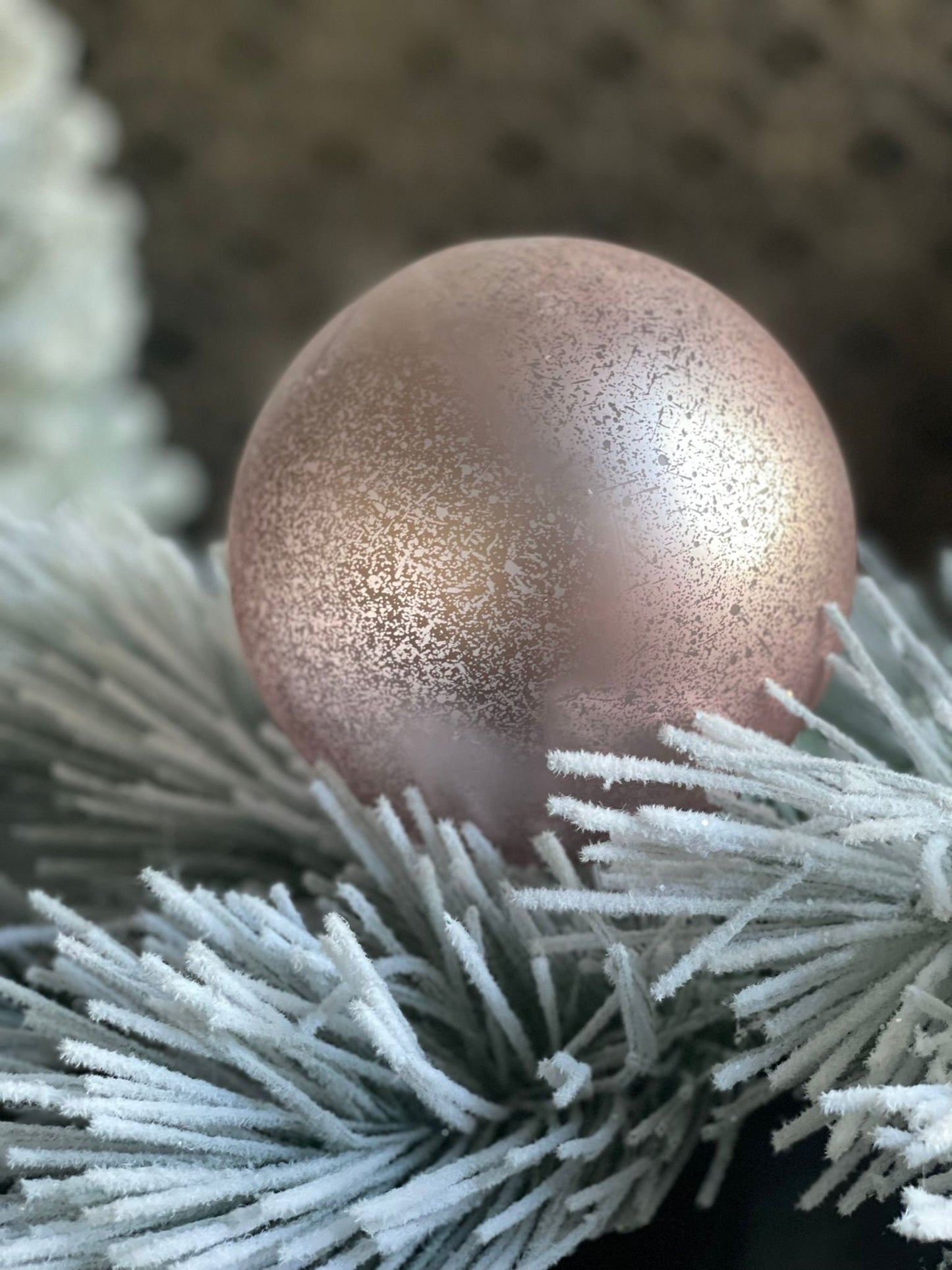 SET of 2. 140mm vp matt mercury ball ornament box.*