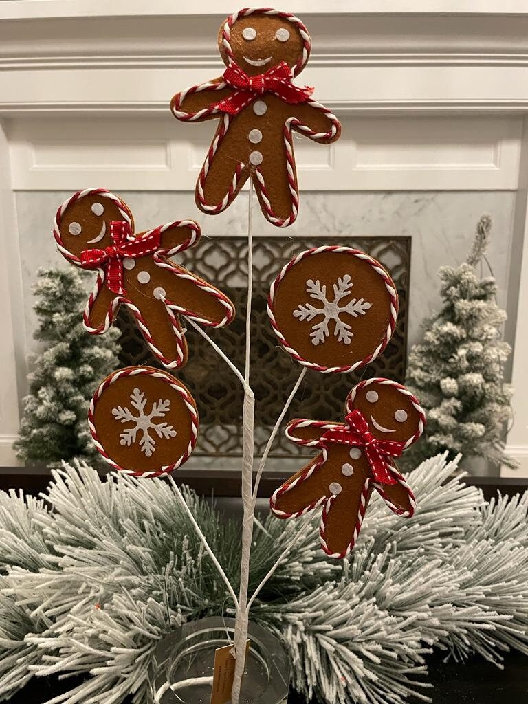 27" Gingerbread spray