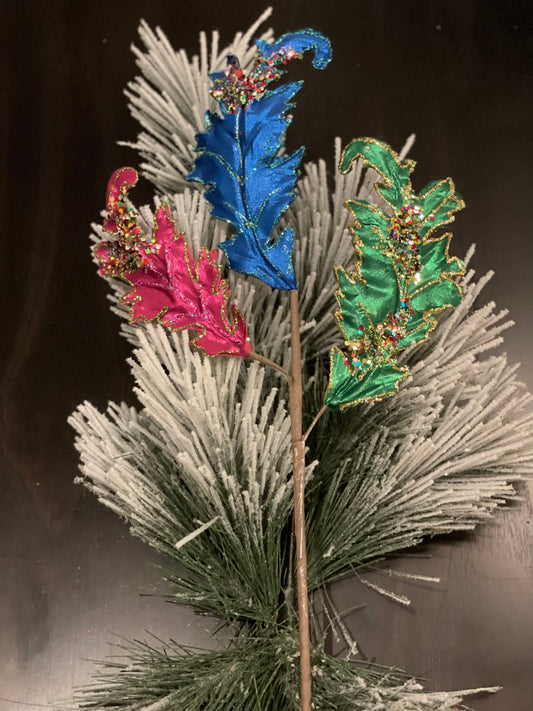Acanthus leaf multicolor. Mardi Gras