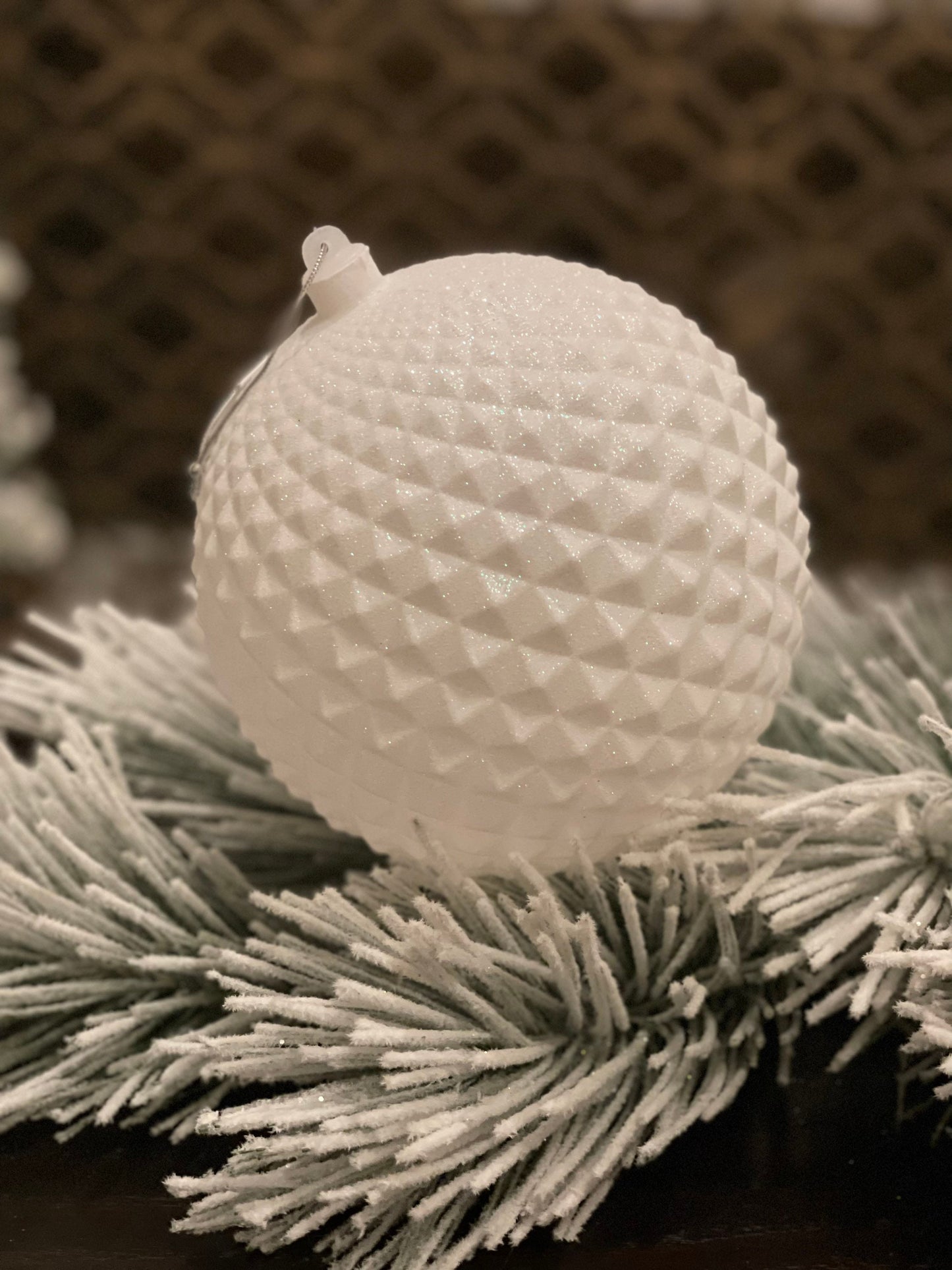 170 mm Ball durian glitter white