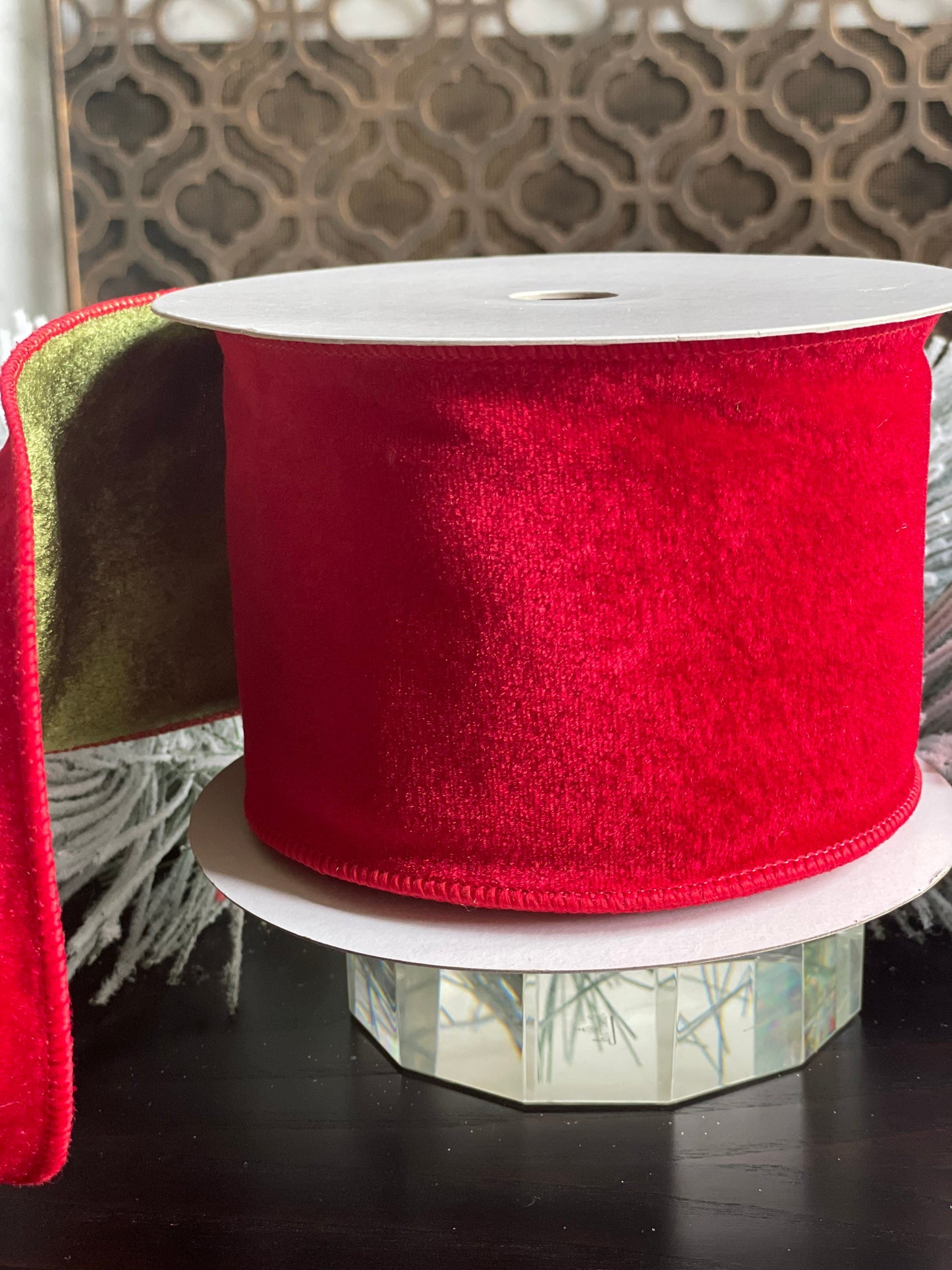 4"x 10 yard double velvet back wired ribbon*