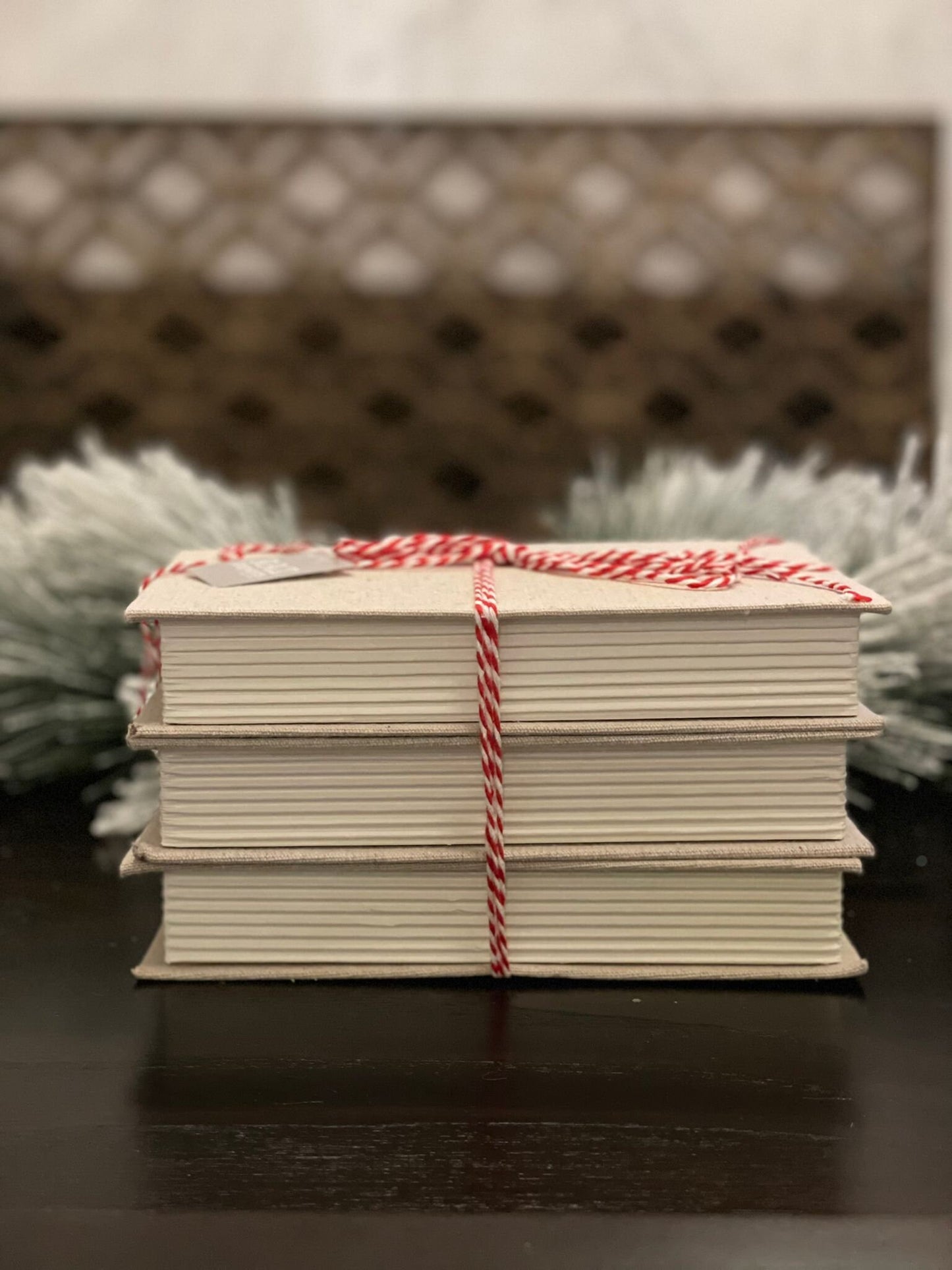 8" Merry Christmas darling stacked books.