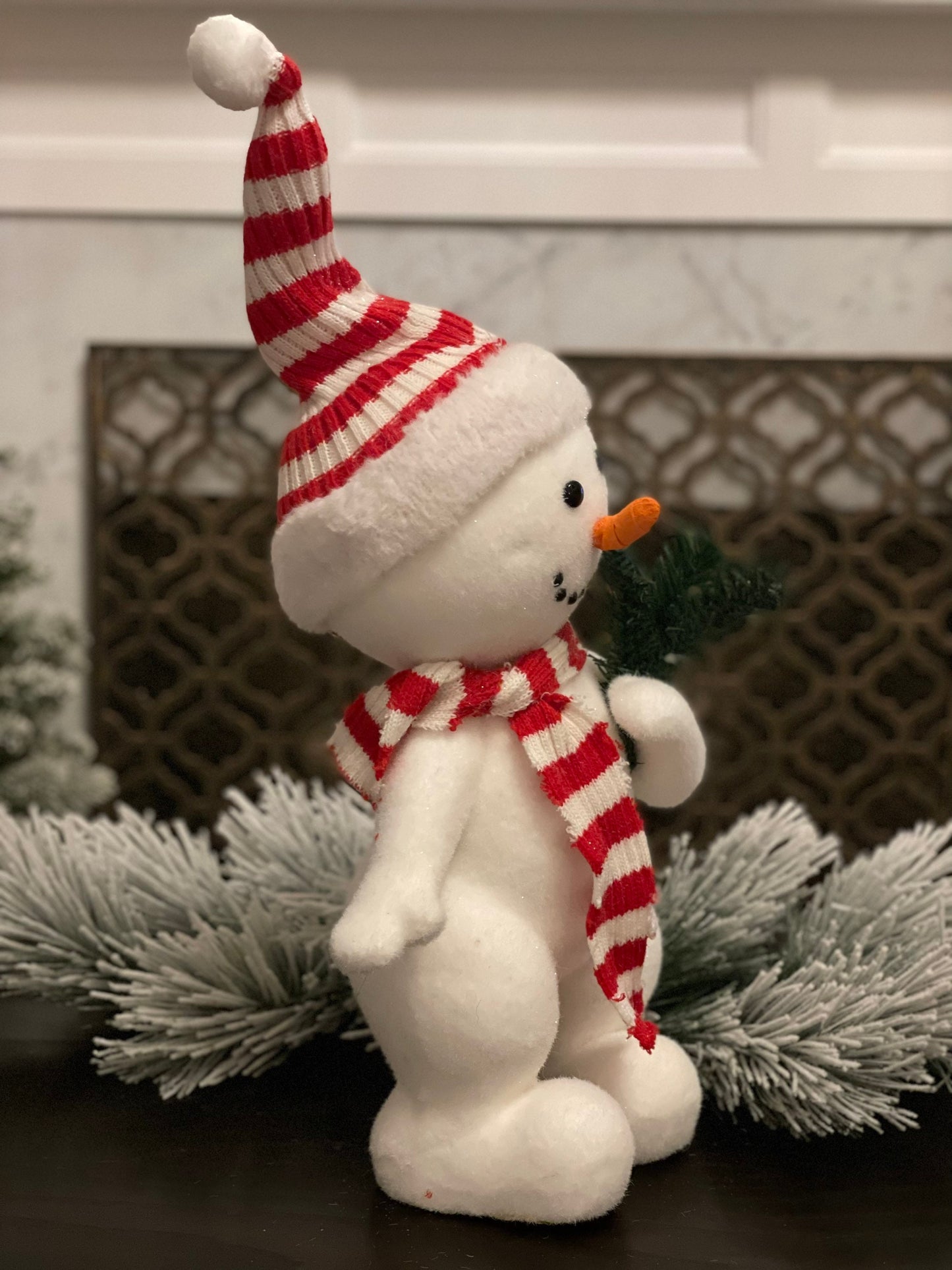 19" Snowman with red and white hat.